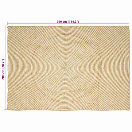 Områdesmattor Vit 200 x 290 cm Jute