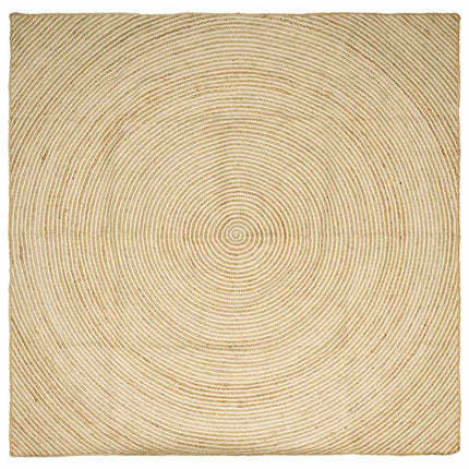 Områdesmattor Vit 240 x 240 cm Jute