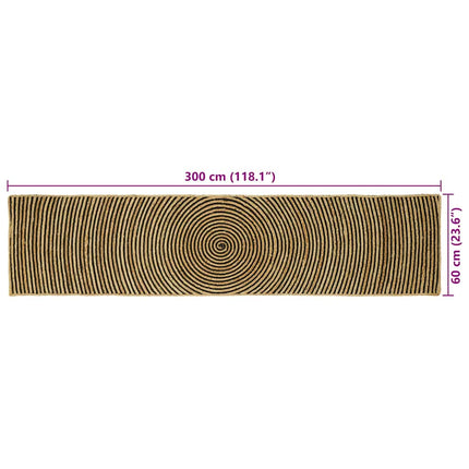 Områdesmattor Svart 60 x 300 cm Jute