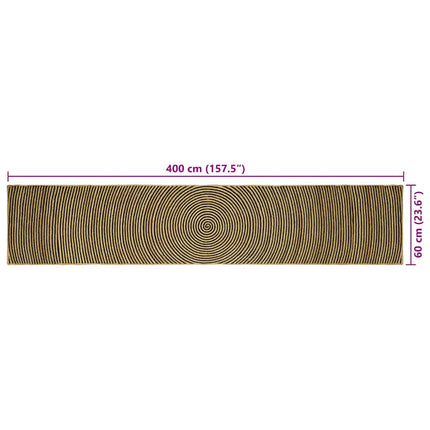 Områdesmattor Svart 60 x 400 cm Jute