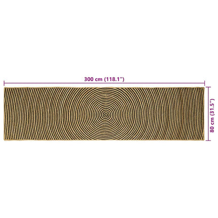 Områdesmattor Svart 80 x 300 cm Jute