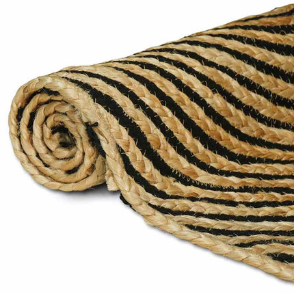Områdesmattor Svart 120 x 120 cm Jute