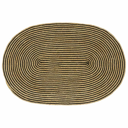 Områdesmattor Naturlig och svart 122 x 183 cm Jute