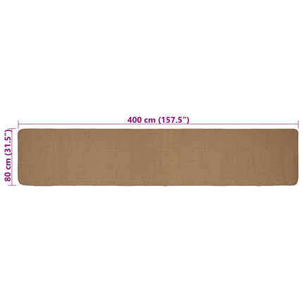 Områdesmatta Ljusbrun 80 x 400 cm Jute