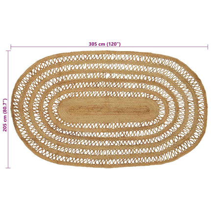 Områdesmattor Naturlig 205 x 305 cm Jute