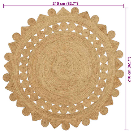 Områdesmattor Naturlig Ø 210 cm Jute