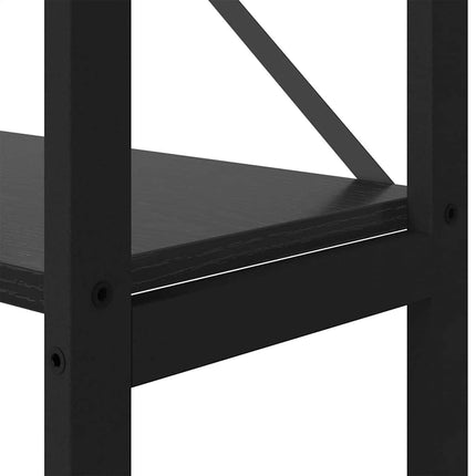 Hyllsystem Svart Ek 156 x 25 x 167 cm Konstruerat trä