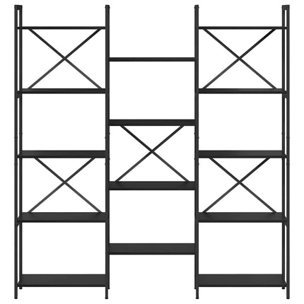 Hyllsystem Svart Ek 156 x 25 x 167 cm Konstruerat trä