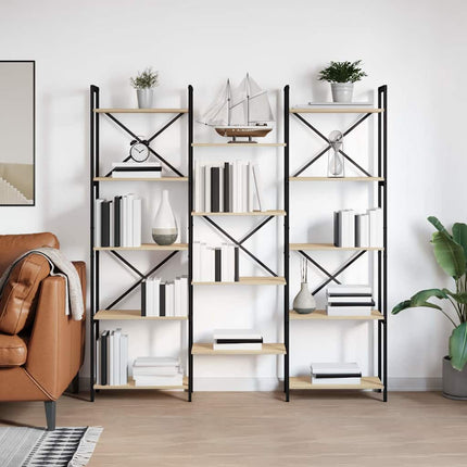 Hyllsystem Sonoma-ek 156 x 25 x 167 cm Konstruerat trä
