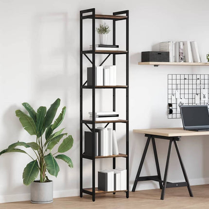 Hyllsystem Rökt ek 40 x 30 x 189,5 cm Konstruerat trä