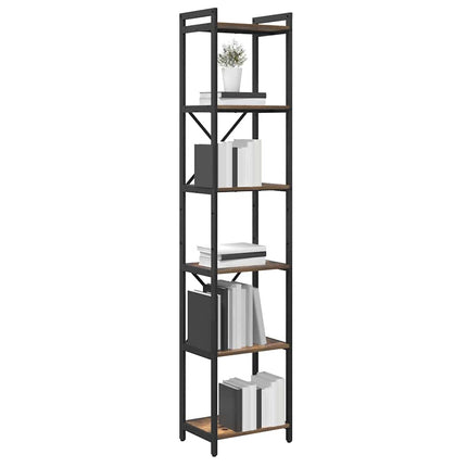 Hyllsystem Rökt ek 40 x 30 x 189,5 cm Konstruerat trä