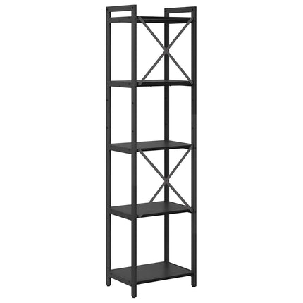 Hyllsystem Svart Ek 40 x 30 x 155 cm Konstruerat trä