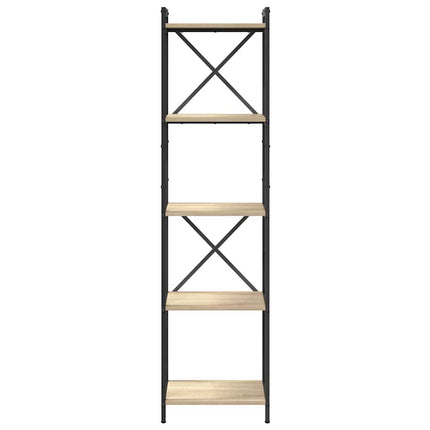 Hyllsystem 40 x 30 x 155 cm Konstruerat trä Sonoma-ek