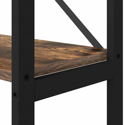 Hyllsystem Rökt ek 40 x 30 x 155 cm Konstruerat trä