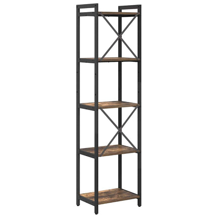 Hyllsystem 40 x 30 x 155 cm Konstruerat trä Rökt ek