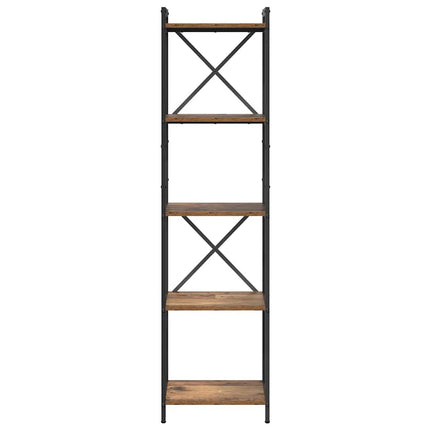 Hyllsystem Gammalt trä 40 x 30 x 155 cm Konstruerat trä