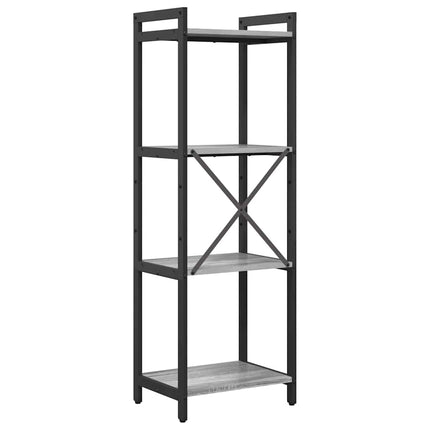 Hyllsystem Grå sonoma 40 x 30 x 119 cm Konstruerat trä