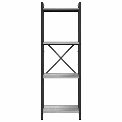 Hyllsystem Grå sonoma 40 x 30 x 119 cm Konstruerat trä
