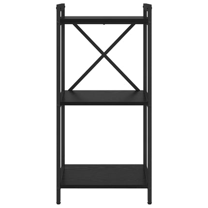 Hyllsystem Svart Ek 40 x 30 x 85 cm Konstruerat trä