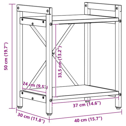 Hyllsystem 40 x 30 x 50 cm Konstruerat trä Sonoma-ek