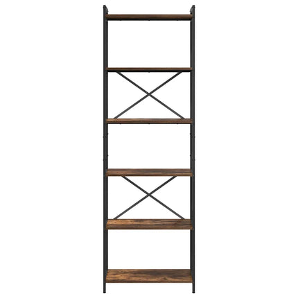 Hyllsystem Rökt ek 60 x 30 x 189,5 cm Konstruerat trä