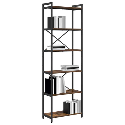 Hyllsystem Rökt ek 60 x 30 x 189,5 cm Konstruerat trä