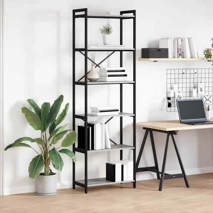 Hyllsystem 60 x 30 x 189,5 cm Konstruerat trä Grå sonoma