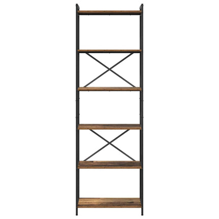 Hyllsystem Gammalt trä 60 x 30 x 189,5 cm Konstruerat trä