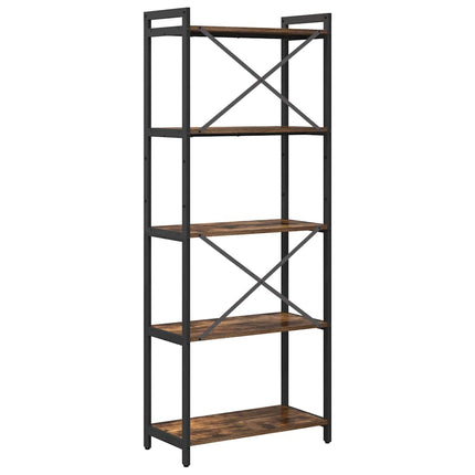 Hyllsystem 60 x 30 x 155 cm Konstruerat trä Rökt ek