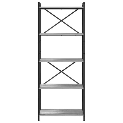 Hyllsystem 60 x 30 x 155 cm Konstruerat trä Grå sonoma
