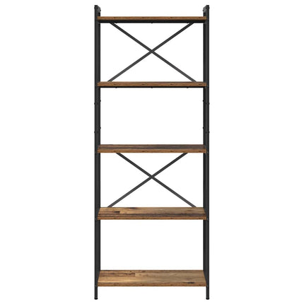 Hyllsystem Gammalt trä 60 x 30 x 155 cm Konstruerat trä