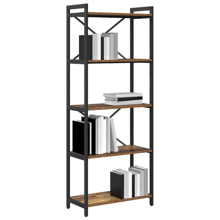 Hyllsystem 60 x 30 x 155 cm Konstruerat trä Gammalt trä