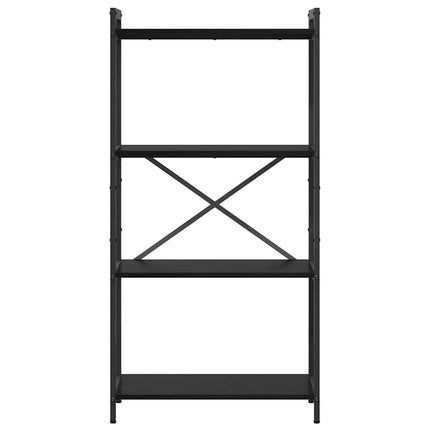 Hyllsystem Svart Ek 60 x 30 x 120 cm Konstruerat trä