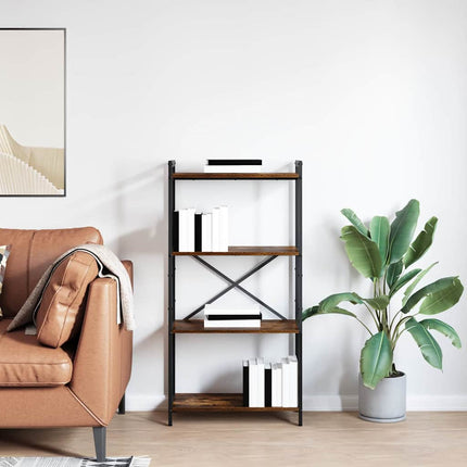 Hyllsystem Rökt ek 60 x 30 x 120 cm Konstruerat trä