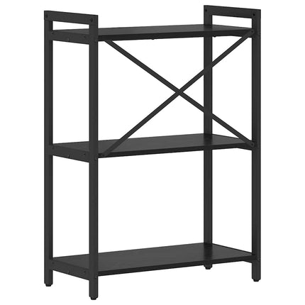 Hyllsystem 60 x 30 x 85 cm Konstruerat trä Svart Ek