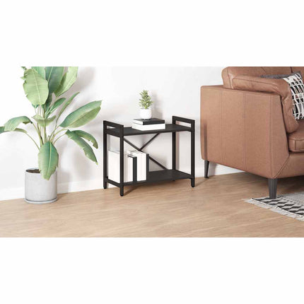 Hyllsystem 60 x 30 x 50 cm Konstruerat trä Svart Ek