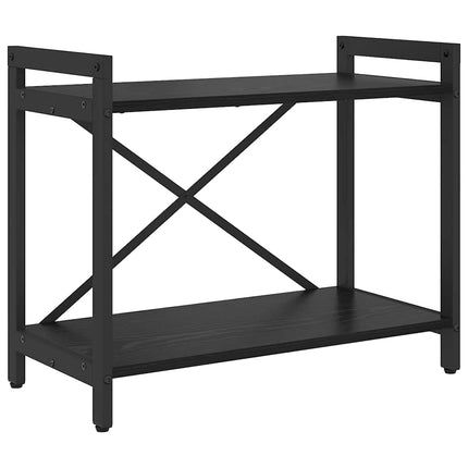 Hyllsystem 60 x 30 x 50 cm Konstruerat trä Svart Ek