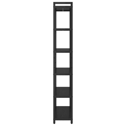 Hyllsystem Svart Ek 80 x 30 x 189,5 cm Konstruerat trä