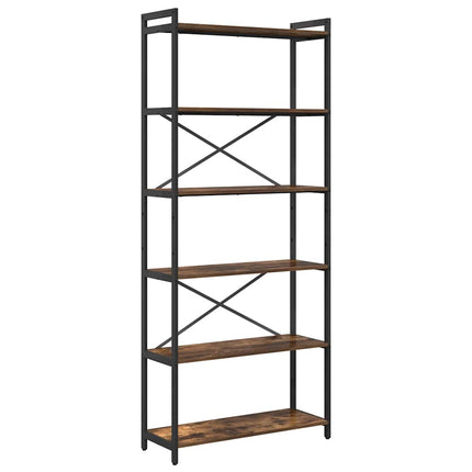Hyllsystem Rökt ek 80 x 30 x 189,5 cm Konstruerat trä