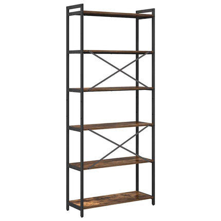 Hyllsystem 80 x 30 x 189,5 cm Konstruerat trä Rökt ek