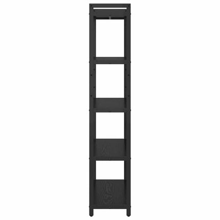 Hyllsystem Svart Ek 80 x 30 x 155 cm Konstruerat trä