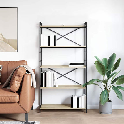 Hyllsystem Sonoma-ek 80 x 30 x 155 cm Konstruerat trä
