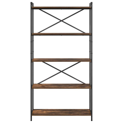 Hyllsystem 80 x 30 x 155 cm Konstruerat trä Rökt ek