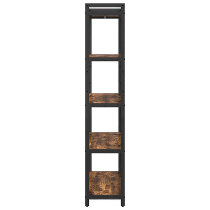 Hyllsystem Rökt ek 80 x 30 x 155 cm Konstruerat trä