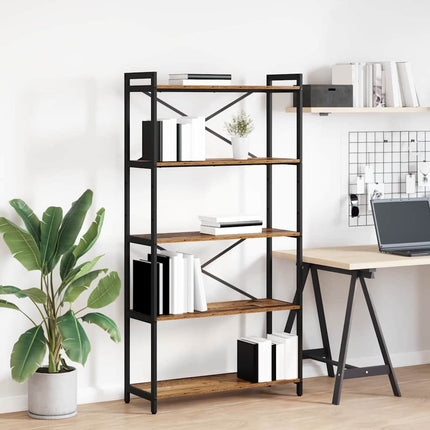 Hyllsystem Gammalt trä 80 x 30 x 155 cm Konstruerat trä