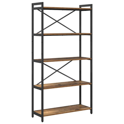 Hyllsystem 80 x 30 x 155 cm Konstruerat trä Gammalt trä