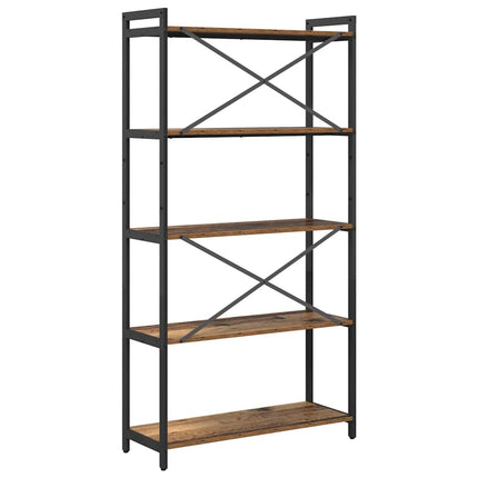 Hyllsystem 80 x 30 x 155 cm Konstruerat trä Gammalt trä