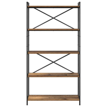 Hyllsystem Gammalt trä 80 x 30 x 155 cm Konstruerat trä