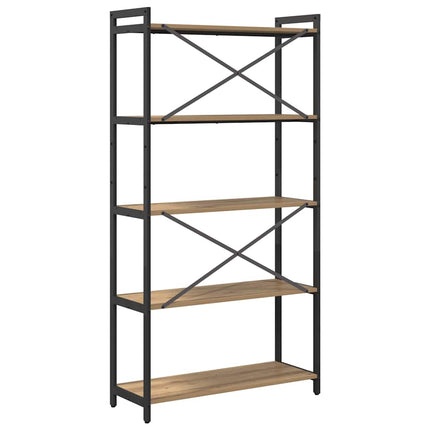 Hyllsystem 80 x 30 x 155 cm Konstruerat trä Artisan Ek