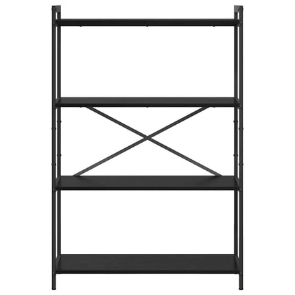 Hyllsystem Svart Ek 80 x 30 x 120 cm Konstruerat trä